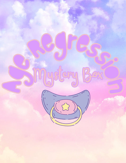 Colorful Age Regression Gift Box featuring a playful design for nostalgic gifting