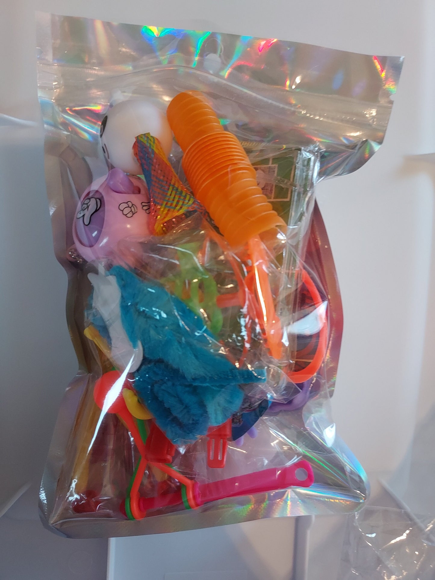 Fidget toy mystery grab bag filled with colorful and diverse sensory toys for stress relief