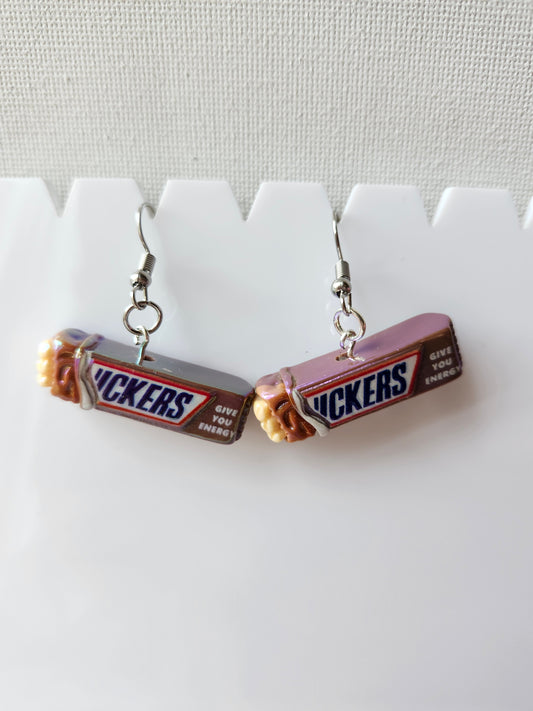 Yummy Snickers Candy Earrings