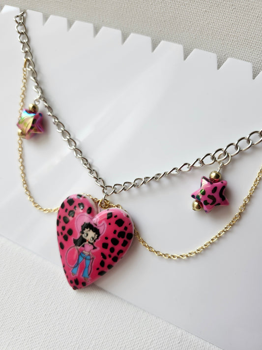 Betty Boop Cowgirl Y2K Necklace
