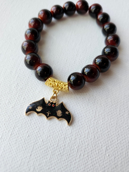 Batty Glass Bead Bracelet