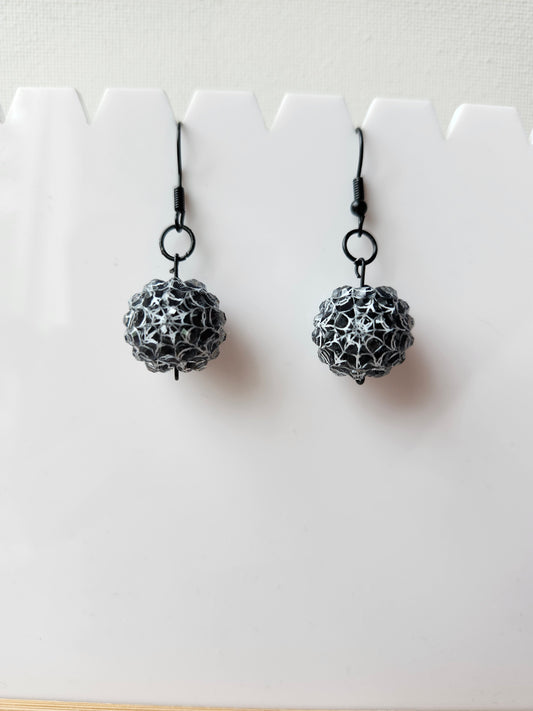 Sparkly Spider Web Earrings