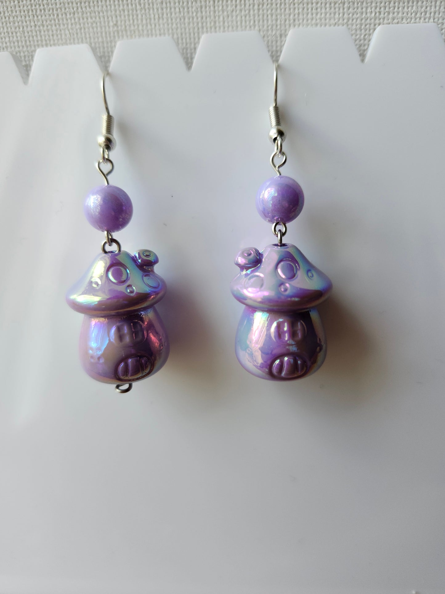 Purple Mushy House Earrings