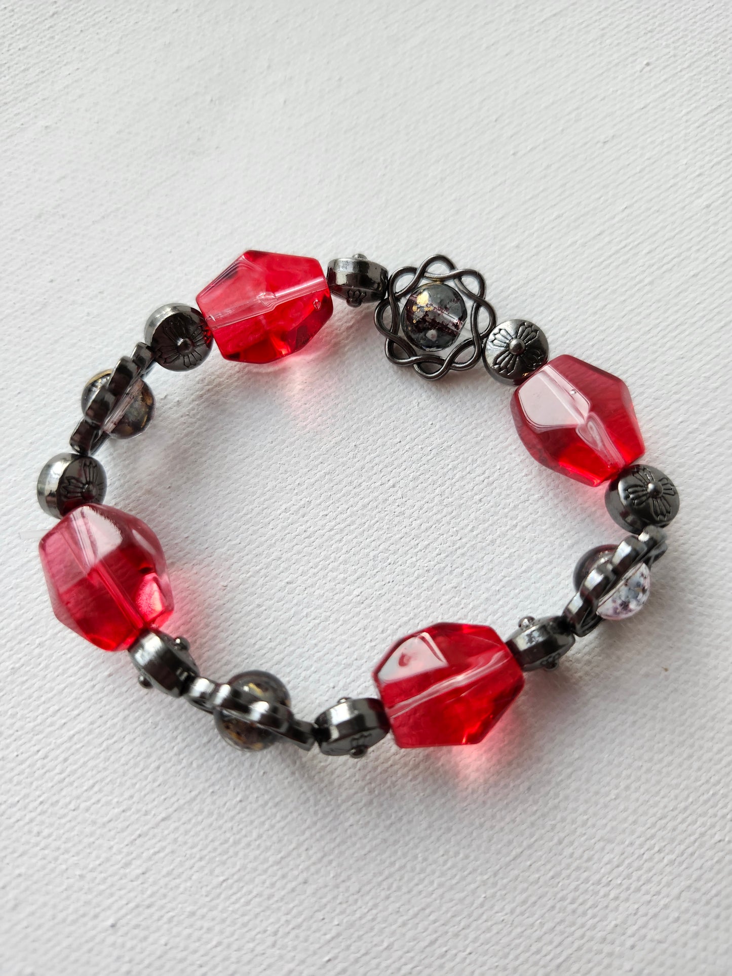 Vampire Glow Metal and Glass Bracelet