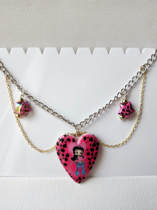 Betty Boop Cowgirl Y2K Necklace