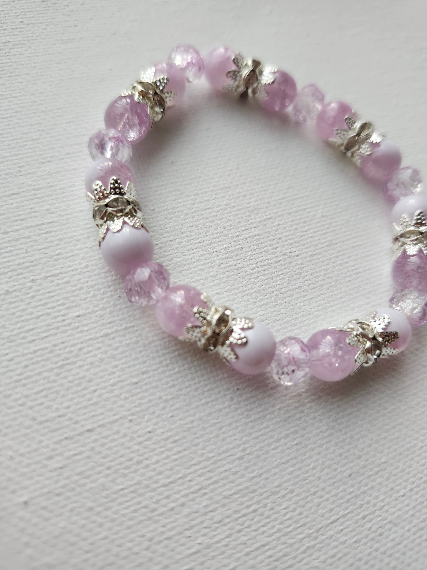Purple Sparkle Glass Bracelet