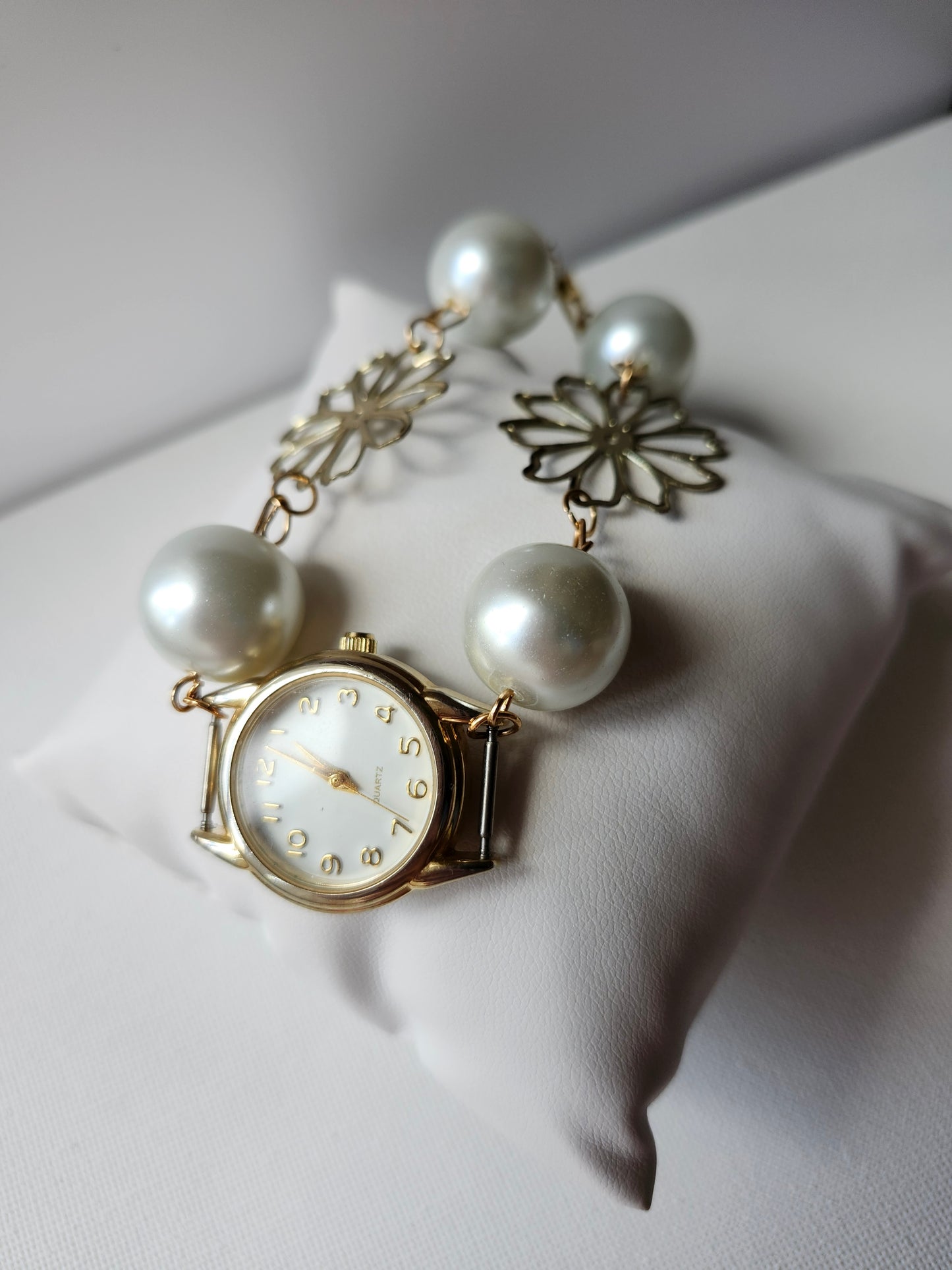 Upcycled Golden Pearl Watch