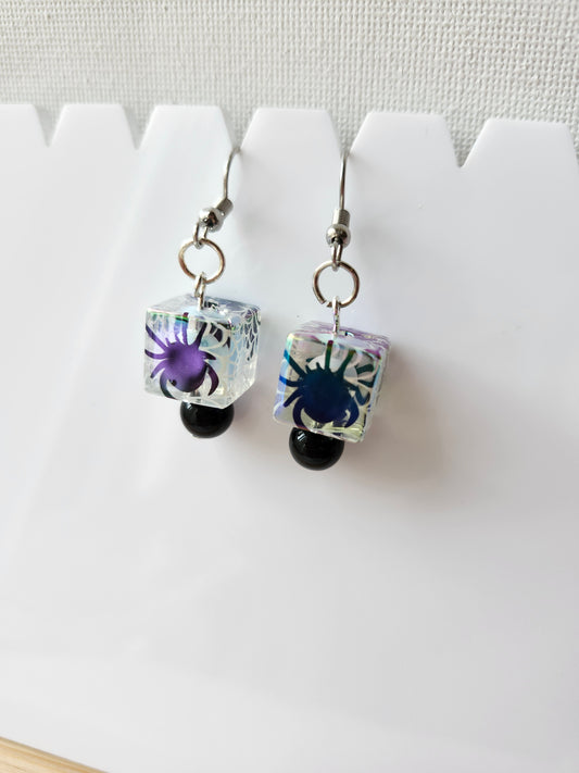 Spooky Spider Halloween Earrings