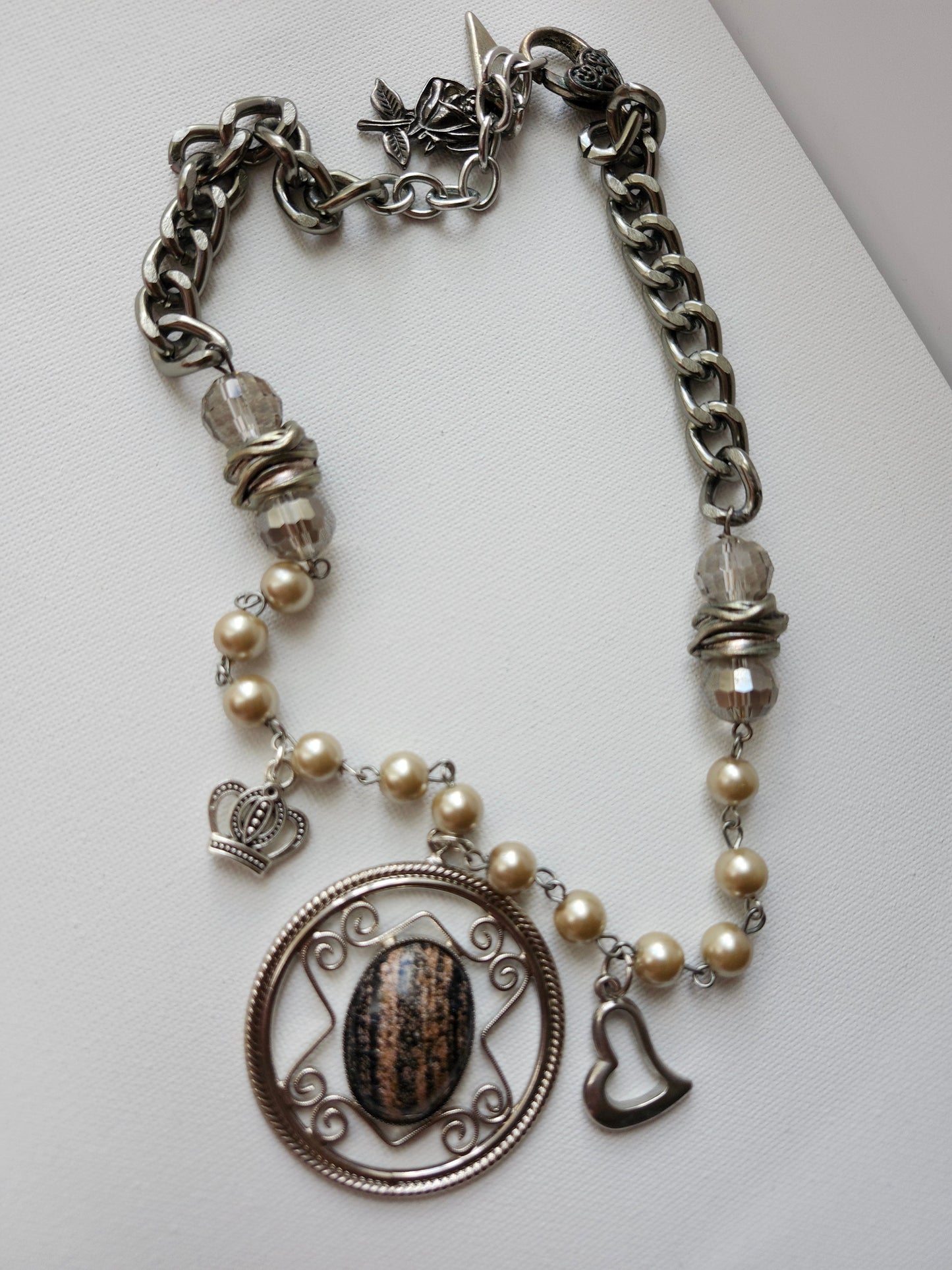 Upcycled Vintage Tigers Eye Necklace