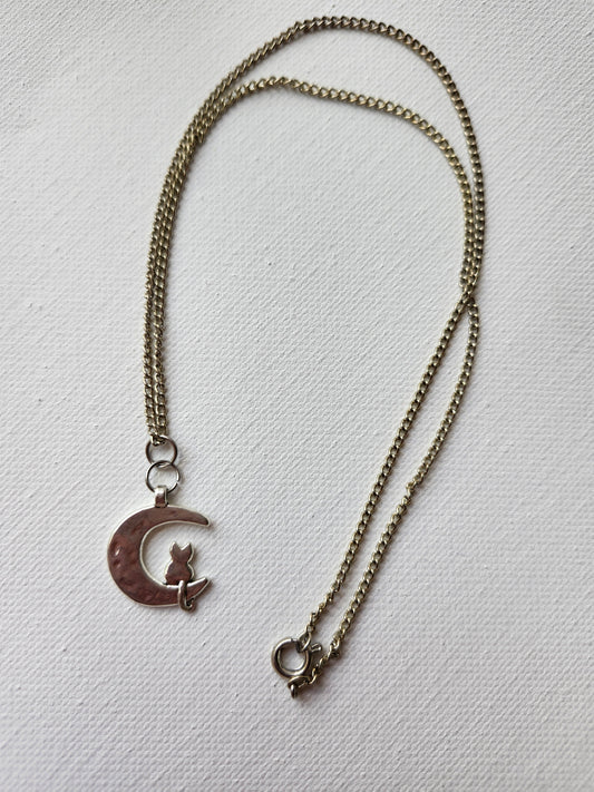 Witchy Cat Moon Necklace