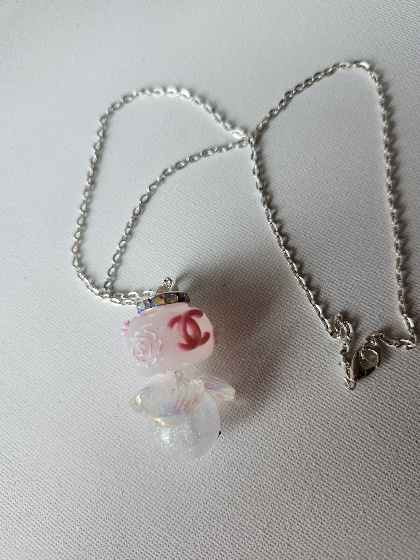 Kawaii Floral Pink CC Handmade Necklace