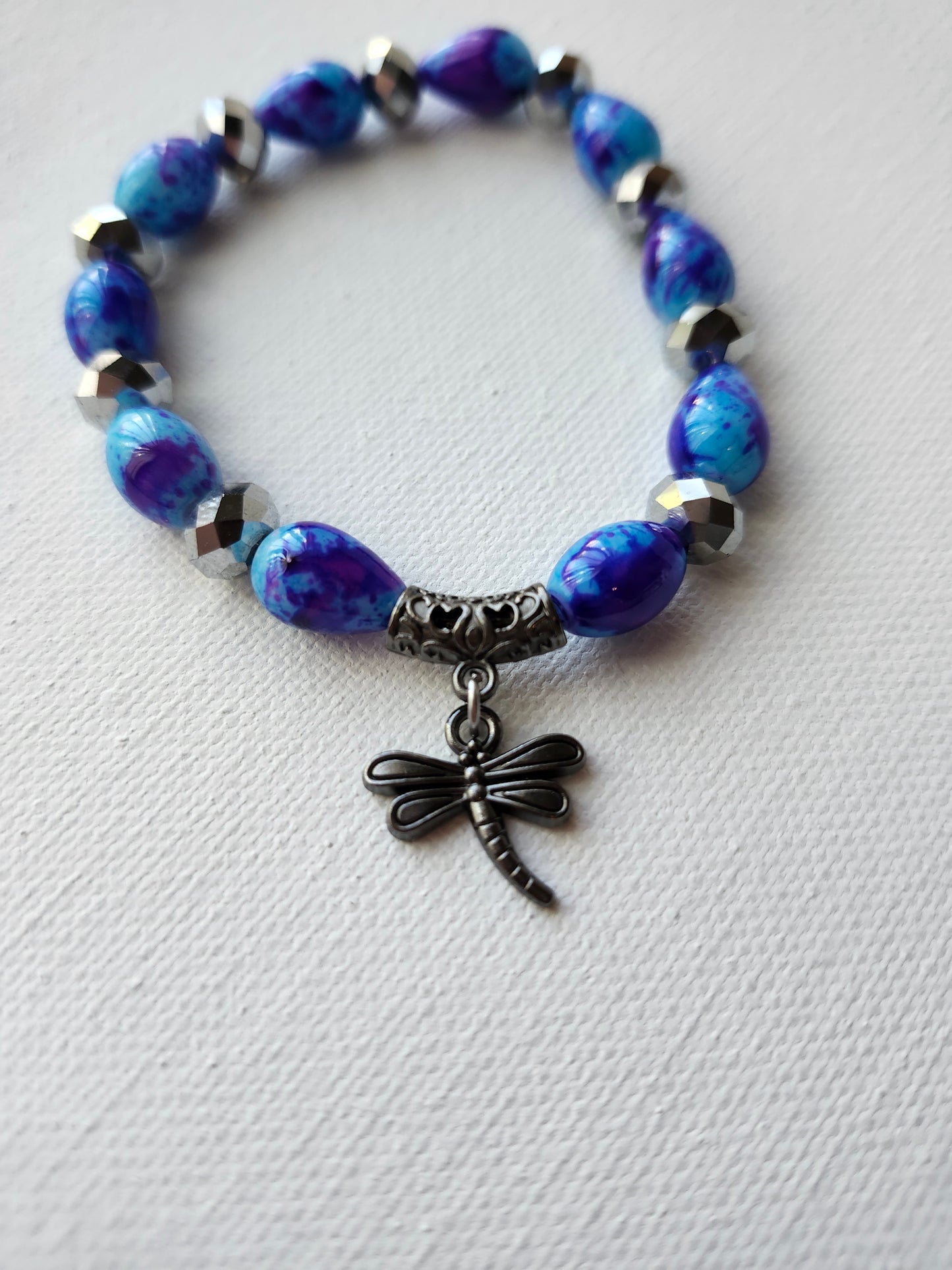 Dragonfly Dreams Glass Bead Bracelet