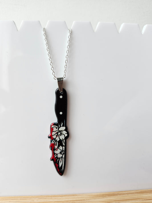 Floral Knife Necklace