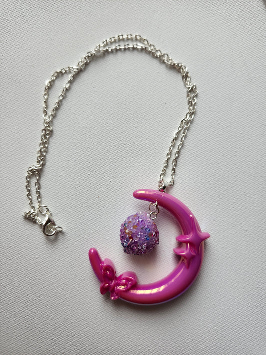 Witchy Moon Dangle Handmade Necklace