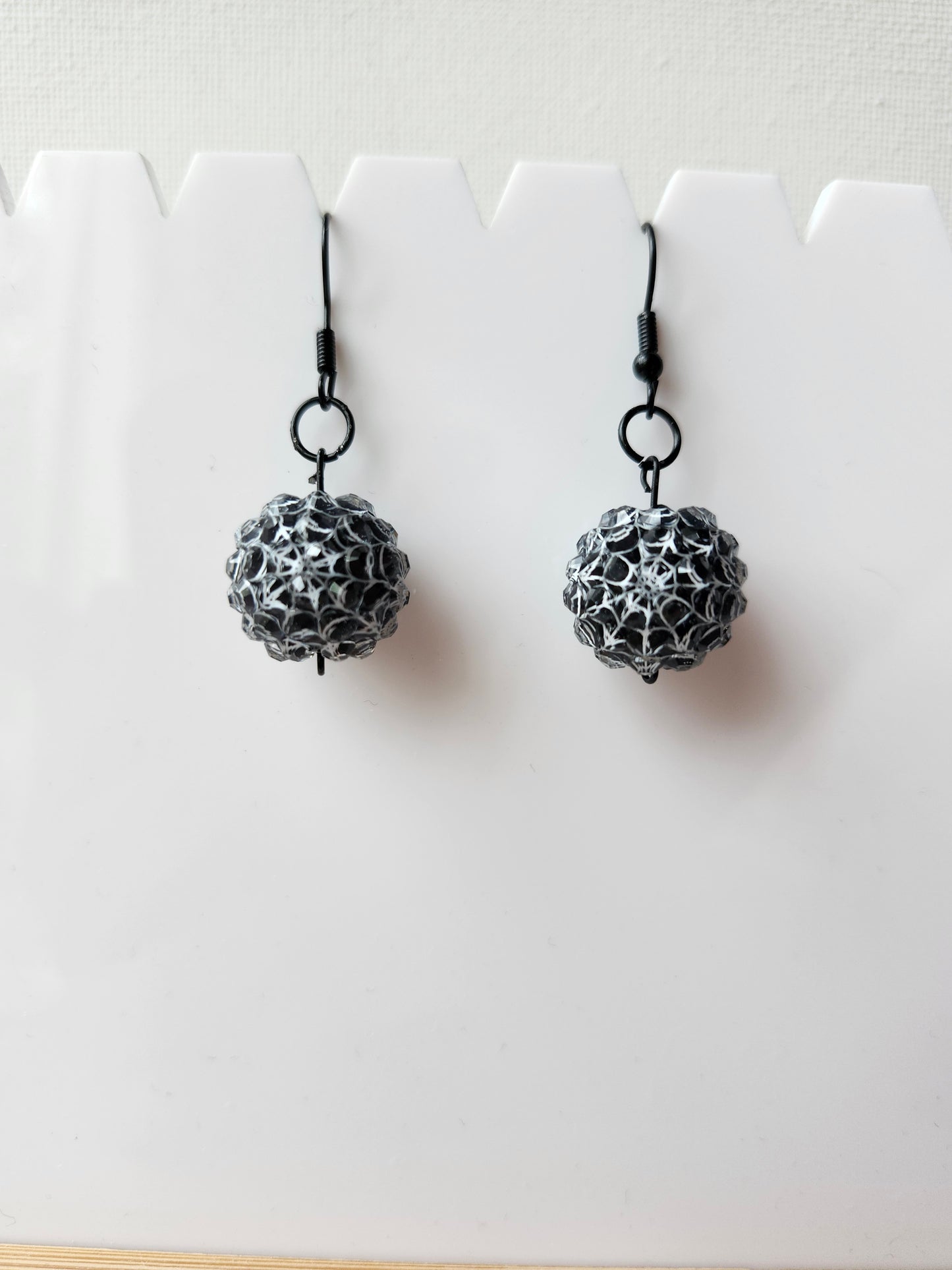 Sparkly Spider Web Earrings