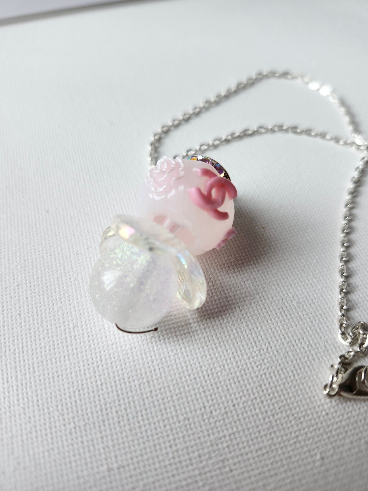 Kawaii Floral Pink CC Handmade Necklace
