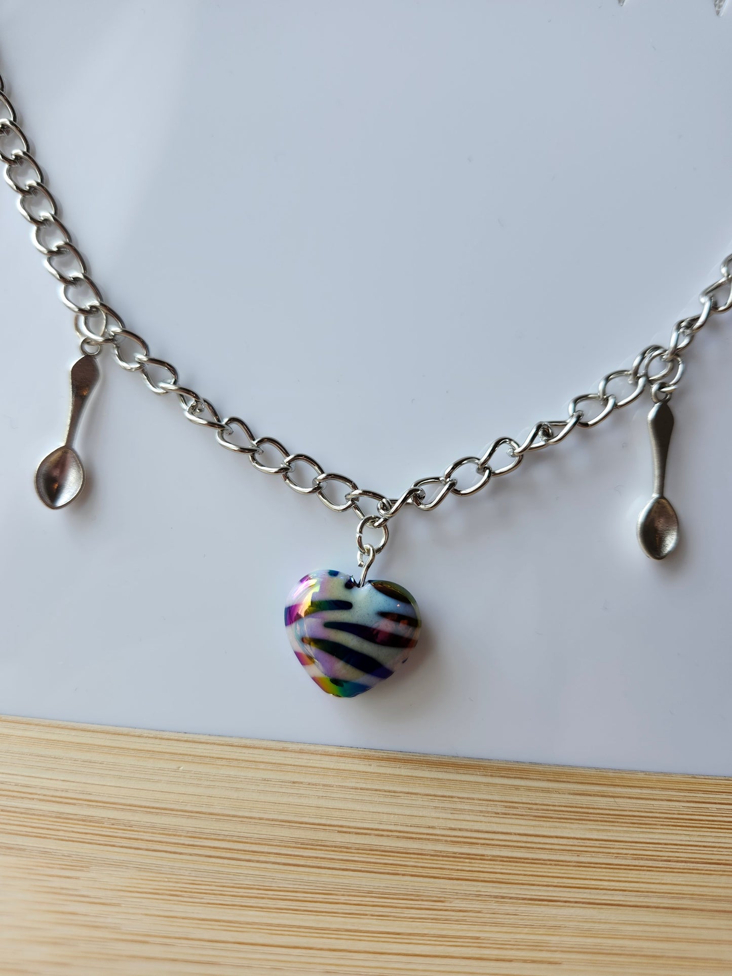 Chronic Illness EDs Zebra Spoonie Necklace