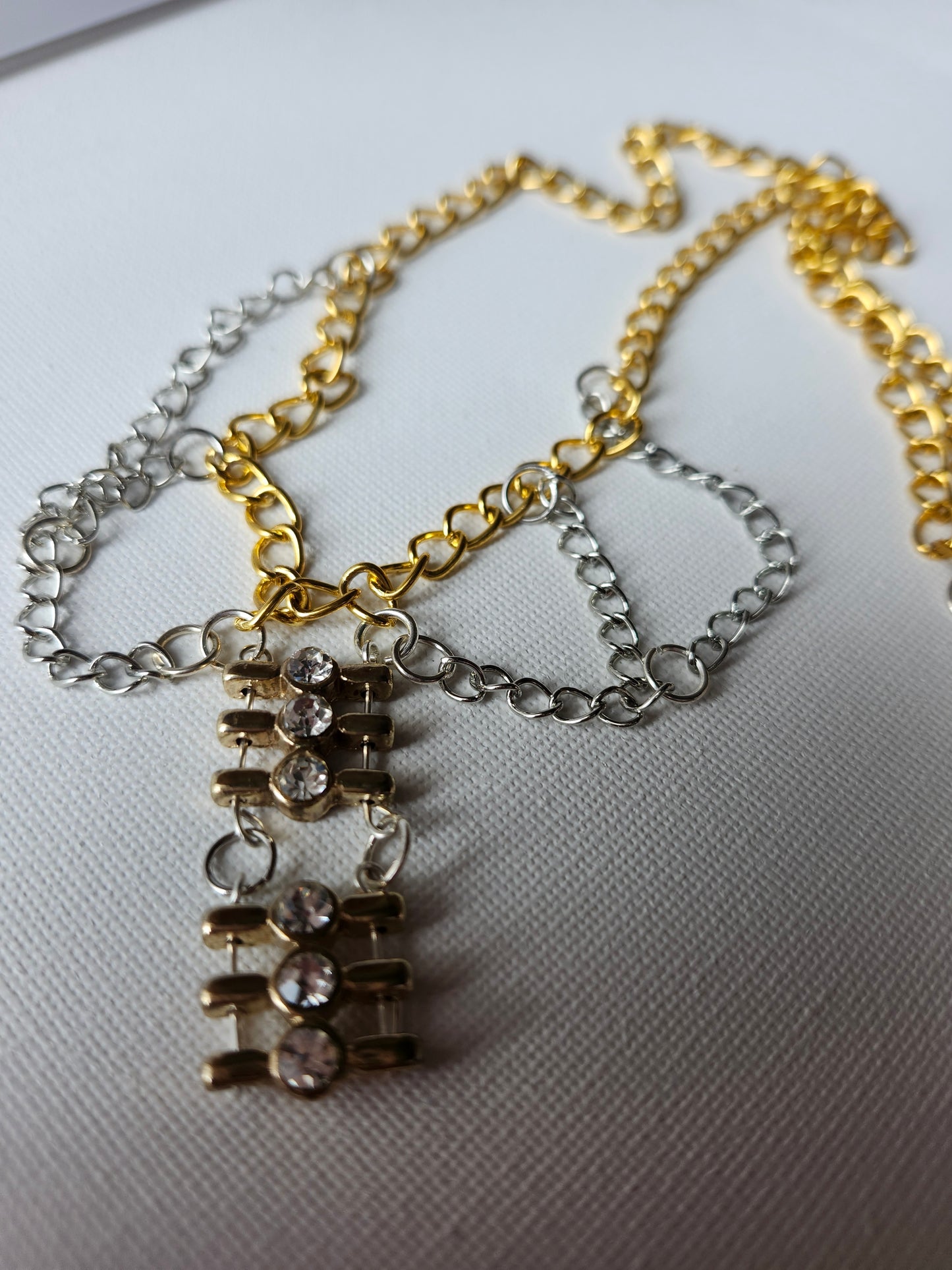 Upcycled Gold and Silver One of a Kind Necklace