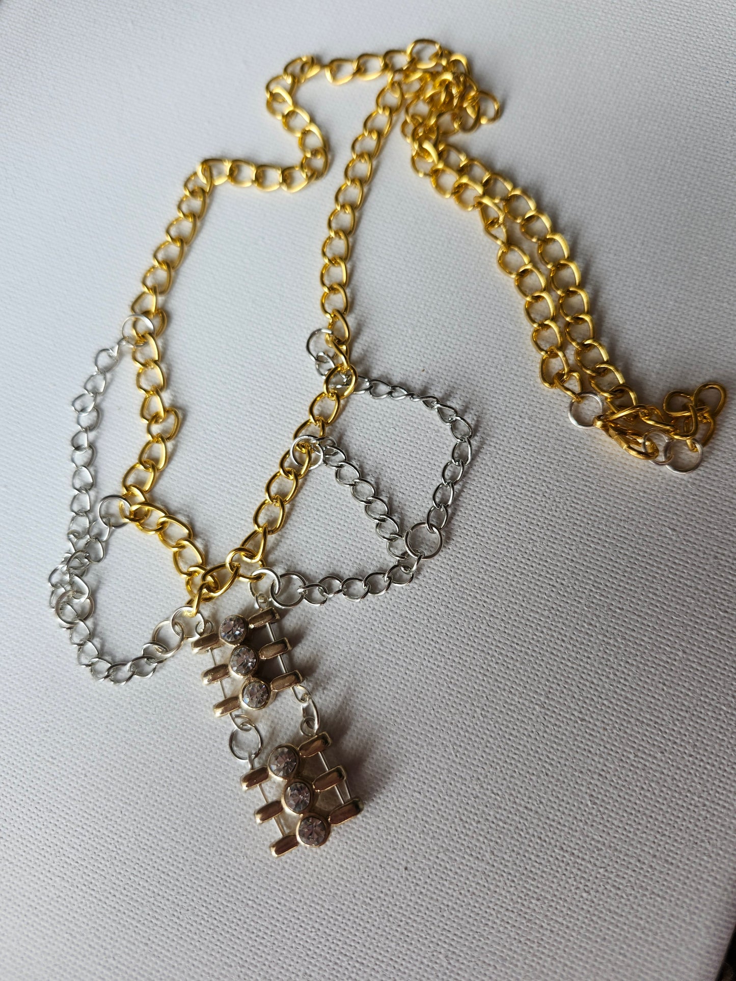 Upcycled Gold and Silver One of a Kind Necklace