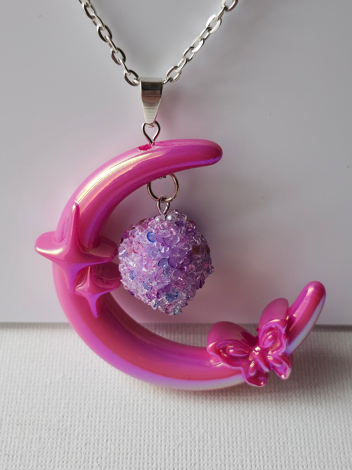 Witchy Moon Dangle Handmade Necklace