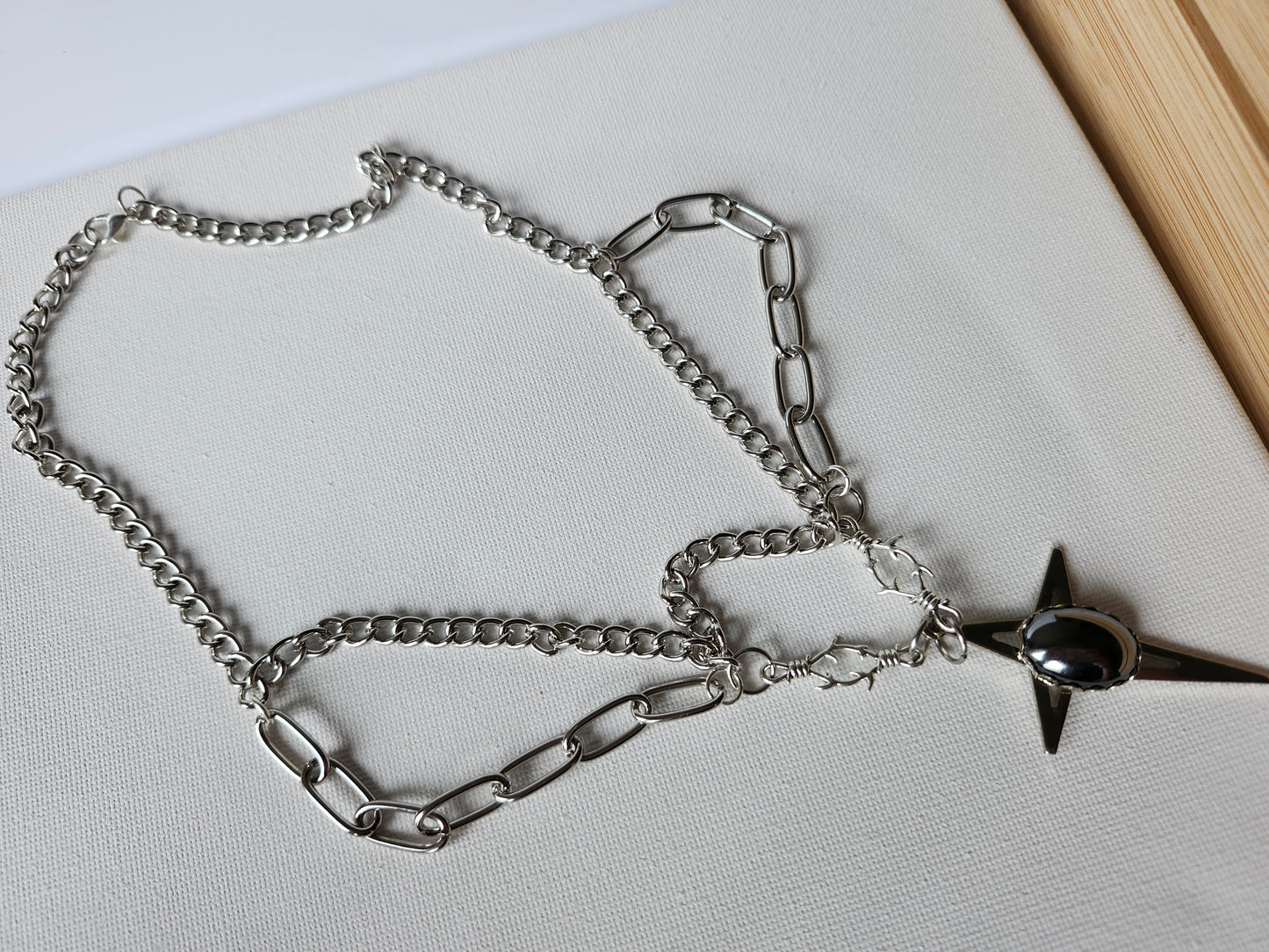 OOAK Upcycled Vintage Gothic Emo Necklace