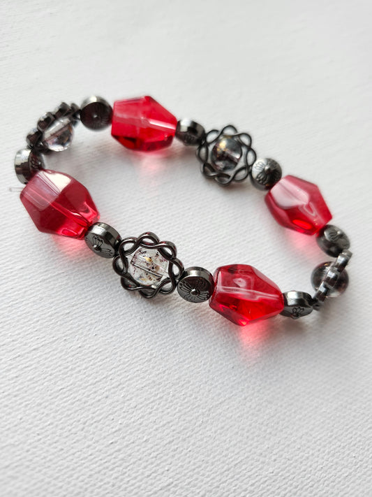 Vampire Glow Metal and Glass Bracelet