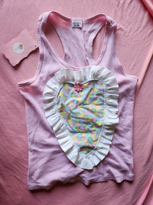 Upcycled Vintage M&M Candy Kawaii Tank - Medium