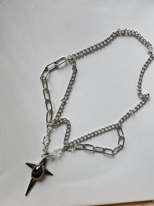 OOAK Upcycled Vintage Gothic Emo Necklace