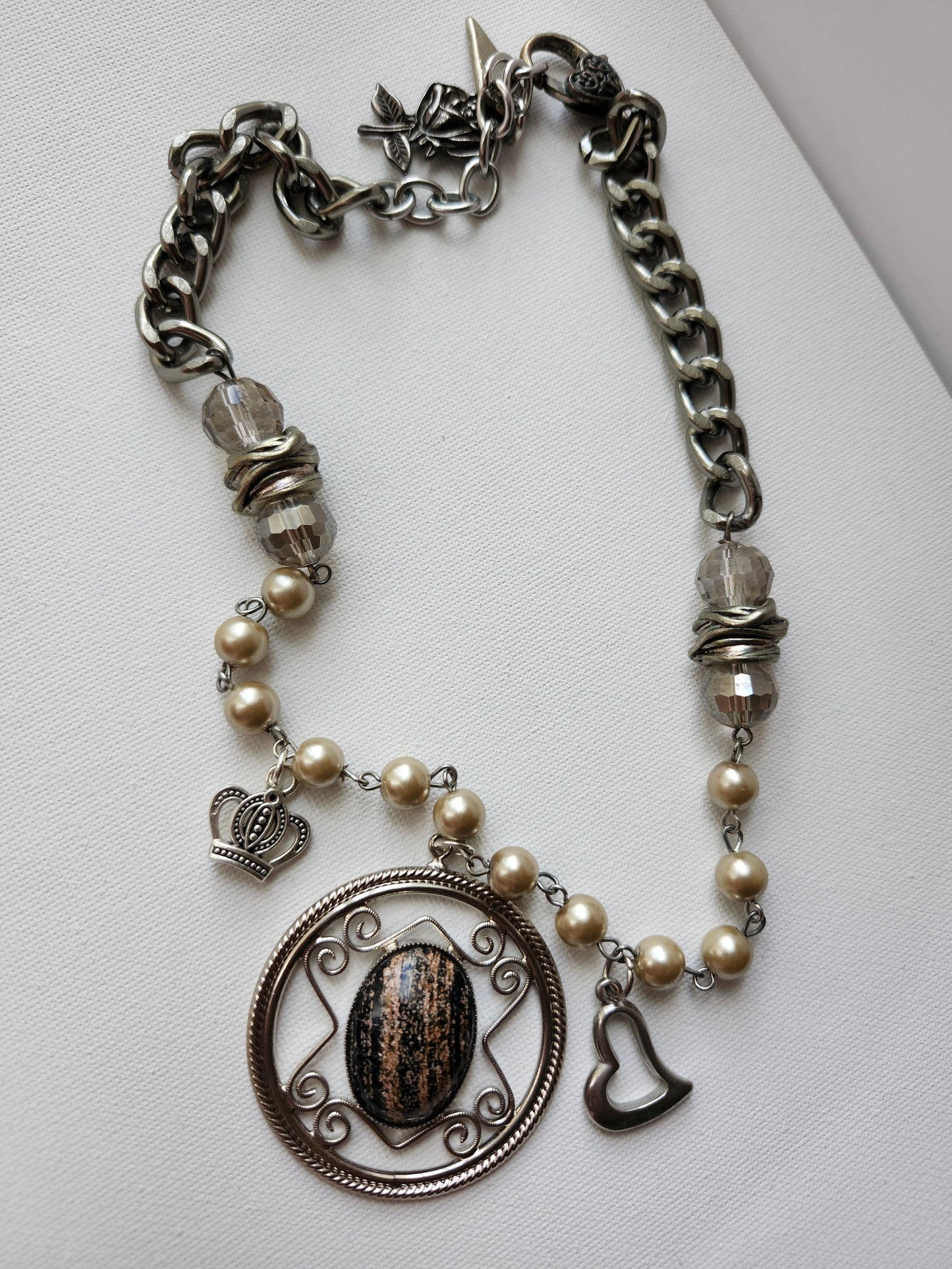 Upcycled Vintage Tigers Eye Necklace