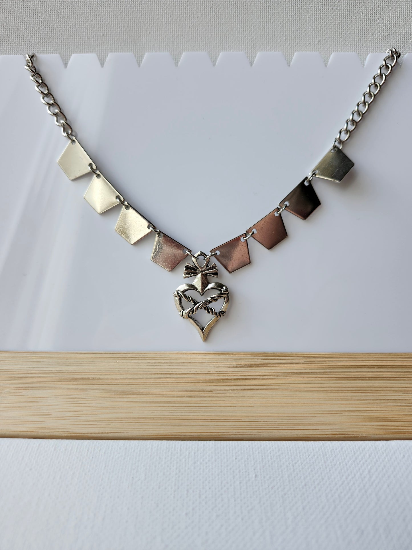 Gothic Heart Upcycled Necklace