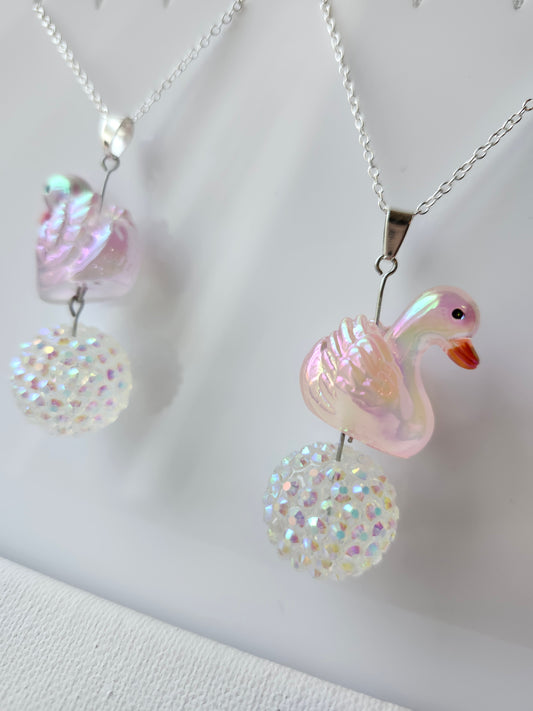 Sparkly Swan Necklace