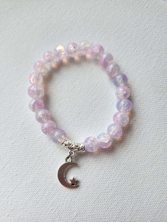 Mystical Moon Glass Bead Bracelet