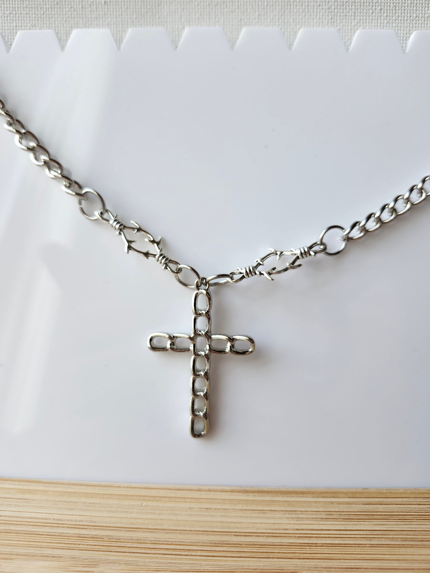 Gothic Wire Cross Necklace