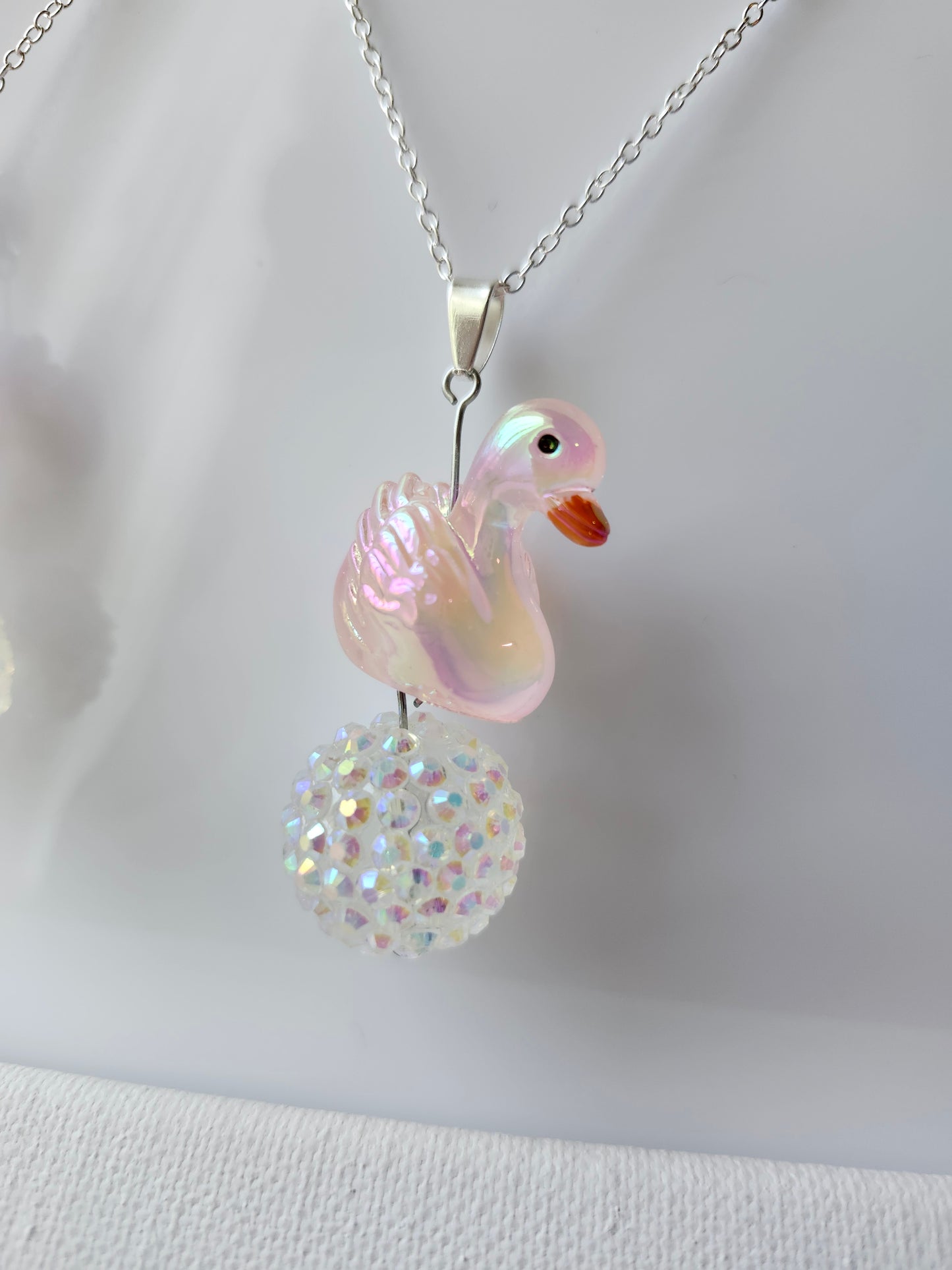 Sparkly Swan Necklace